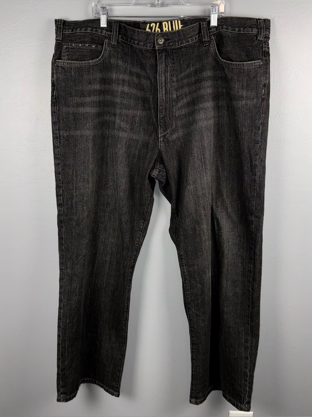 626 Blue Relaxed Fit Jeans Men’s 48x32 Black Was Denim Straight Leg Vintage